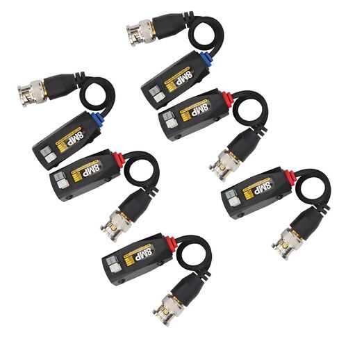 6Pcs Video Power Balun, HD Video Power Balun for CVI TVI AHD CVBS, 8MP Anti Thunder Transceiver with Twisted Pair Transmission up to 400M for CCTV Security Systems in Kuwait