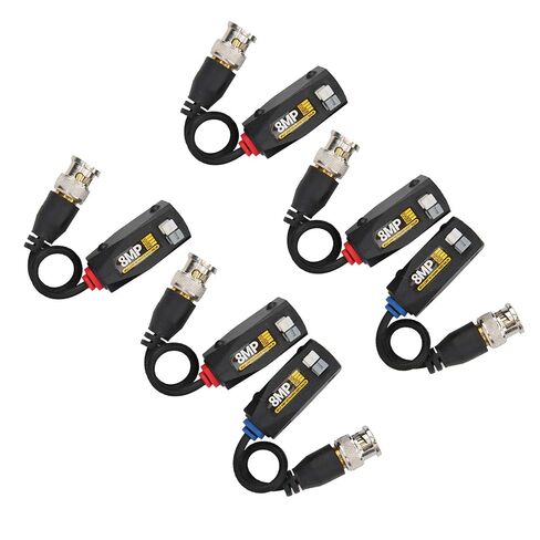 6Pcs Video Power Balun, HD Video Power Balun for CVI TVI AHD CVBS, 8MP Anti Thunder Transceiver with Twisted Pair Transmission up to 400M for CCTV Security Systems in Kuwait