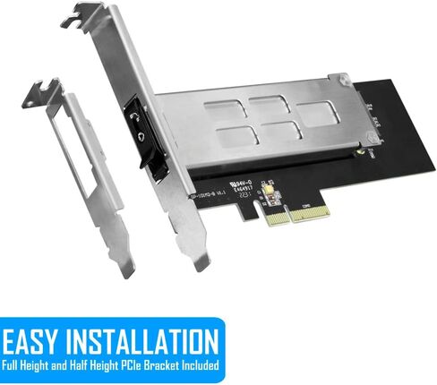 Kingwin M.2 Nvme SSD to PCIe 3.0/4.0 Removable SSD Mobile Rack for PCIe Expansion Slot Tool-Less Installation and Triangle Key Lock in Kuwait