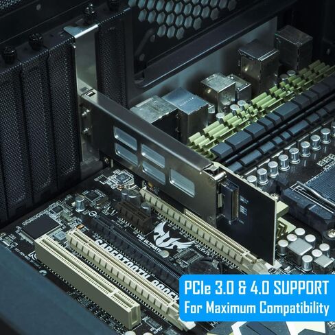 Kingwin M.2 Nvme SSD to PCIe 3.0/4.0 Removable SSD Mobile Rack for PCIe Expansion Slot Tool-Less Installation and Triangle Key Lock in Kuwait