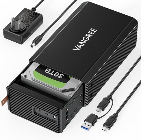 VANGREE Dual Bay RAID Hard Drive Enclosure for 2.5"/3.5" SATA HDD/SSD in Kuwait