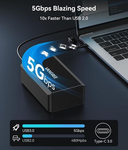 VANGREE Dual Bay RAID Hard Drive Enclosure for 2.5"/3.5" SATA HDD/SSD in Kuwait