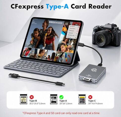 CFexpress Type A & SD Dual-Slot Card Reader, 10Gbps USB 3.2 Gen 2 Adapter in Kuwait
