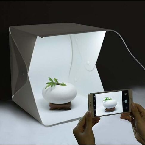Mini Product Photography Light Box Studio with LED Lighting, 23x24 cm, Foldable Magnetic Design for Small Items in Kuwait