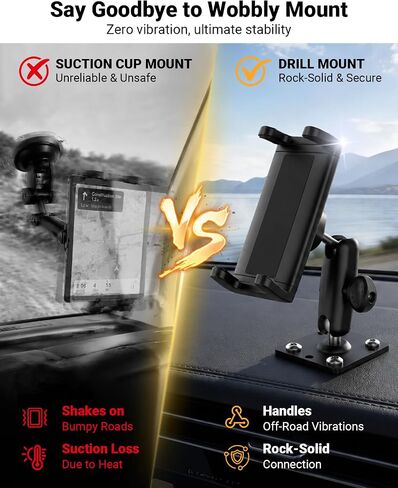 Charchendo Heavy Duty Truck Drill Tablet Mount, Metal AMPS ELD Holder in Kuwait