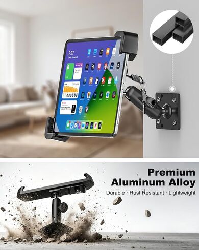 Charchendo Anti-Theft Tablet Mount, Anti-Rust Drill-Down Arm, Wall & Boat in Kuwait