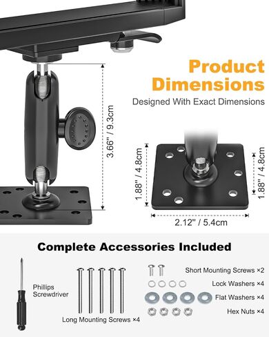 Charchendo Anti-Theft Tablet Mount, Anti-Rust Drill-Down Arm, Wall & Boat in Kuwait
