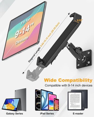 Charchendo Anti-Theft Tablet Mount, Anti-Rust Drill-Down Arm, Wall & Boat in Kuwait