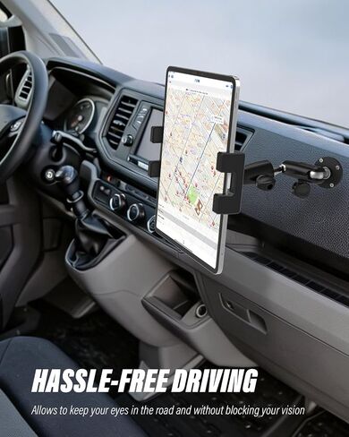 Aluminum Heavy Duty Z Fold Car Mount - [Foldable Phone Friendly] Drill Base Tablet Holder Dashboard Stand with 360° Adjustable Metal Arm for Samasung Galaxy Fold 7 6 5 4 3 2, Tab, Google, iPad, iPhone in Kuwait