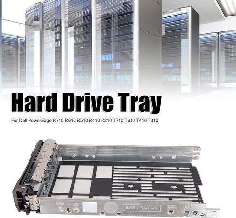 Hard Drive Tray for PowerEdge R710 R610 R510 R410 3.5in SAS HDD , Durable Replacement Adapter, Plug and Play, Includes 4 Screws in Saudi Arabia