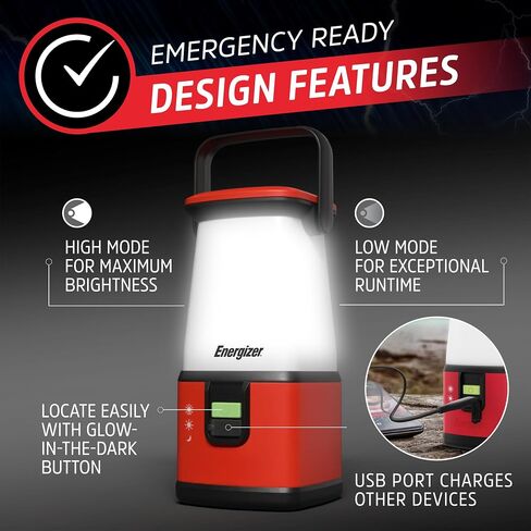 ENERGIZER WeatheReady LED Camping Lantern PRO-360, IPX4 Water Resistant Tent Light, Ultra Bright Battery Powered Lanterns for Camping, Outdoors, Emergency Power Outage in Kuwait