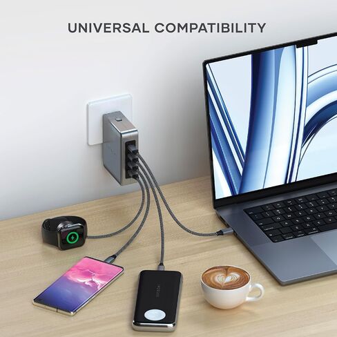 Satechi 145W 4-Port GaN Travel Charger, USB-C PD 3.1 Fast Charging in Kuwait