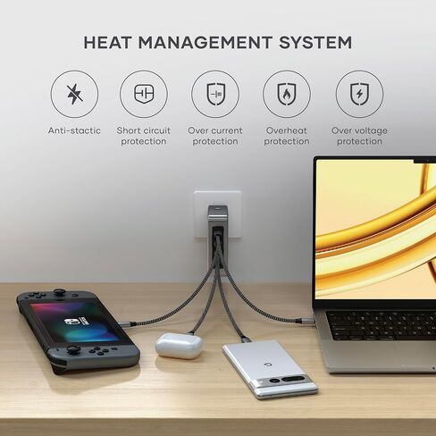 Satechi 145W 4-Port GaN Travel Charger, USB-C PD 3.1 Fast Charging in Kuwait