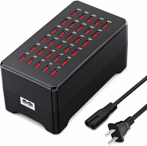 30 Port Multiple USB Charger Station, 150W/30A Multi USB Charging Station Compatible with iPhone/iPad/Google Pixel/Tablets/Samsung and Other Smartphones, Tablets, USB Electronics in Kuwait