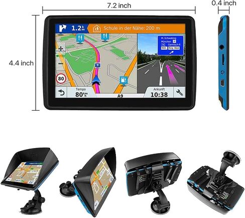 GPS Navigation System 7 Inches Touchscreen Navigator with 2026 US/CA Maps in Kuwait