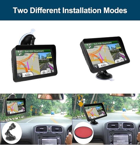 GPS Navigation System 7 Inches Touchscreen Navigator with 2026 US/CA Maps in Kuwait