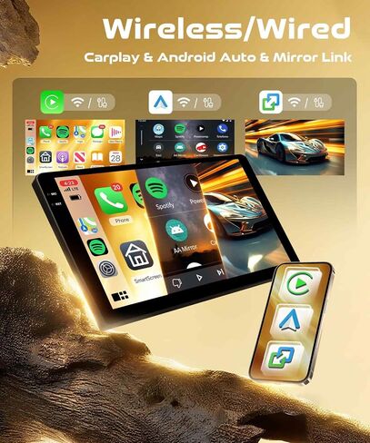 4G+128G Android Car Radio for Toyota Prius 2010-2015 with Wireless CarPlay Android Auto, Orderich 9 Inch Touchscreen Car Stereo Mirror Link GPS Navigation WiFi Bluetooth FM RDS EQ SWC Backup Camera in Saudi Arabia
