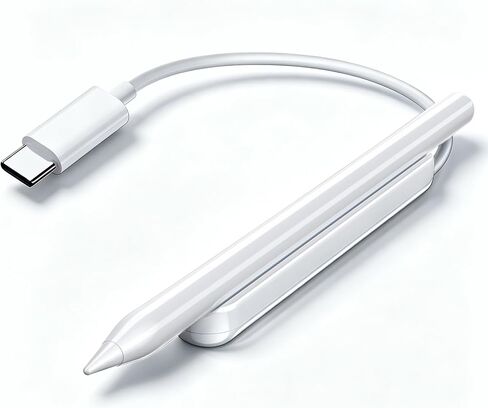 Wireless Charger Stand Compatible with Pencil Pro, Fast Charging Dock with LED Indicator Light, ABS & TPE Stable Charging Station, Full Charge in 40-50 Minutes Portable Pencil Charger Holder in Kuwait