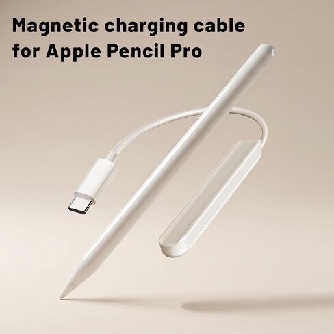Wireless Charger Stand Compatible with Pencil Pro, Fast Charging Dock with LED Indicator Light, ABS & TPE Stable Charging Station, Full Charge in 40-50 Minutes Portable Pencil Charger Holder in Kuwait
