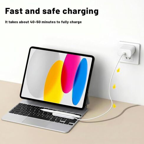 Wireless Charger Stand Compatible with Pencil Pro, Fast Charging Dock with LED Indicator Light, ABS & TPE Stable Charging Station, Full Charge in 40-50 Minutes Portable Pencil Charger Holder in Kuwait