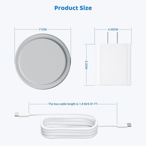 Charger for Yoto Player (3rd Gen) Magnetic Charging Dock Compatible with Yoto Player 3rd Gen Audio Speaker Power Supply Replacement Original Charging Base USB-C Adapter Cord in Kuwait