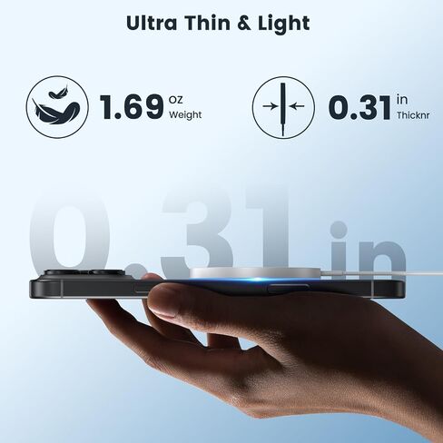 Magnetic Wireless Charger 15W 2 Pack Fast Mag Safe Charger for iPhone 17 Pro Max/17 Pro/16 Air/17/16/15/14/13/12 Series Charging Pad for AirPods Series LED Magnet Charging Pad in Kuwait