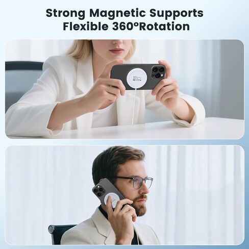 Magnetic Wireless Charger 15W 2 Pack Fast Mag Safe Charger for iPhone 17 Pro Max/17 Pro/16 Air/17/16/15/14/13/12 Series Charging Pad for AirPods Series LED Magnet Charging Pad in Kuwait