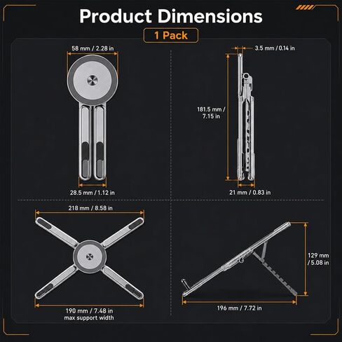 3 in 1 Magnetic Laptop Stand Foldable in Saudi Arabia