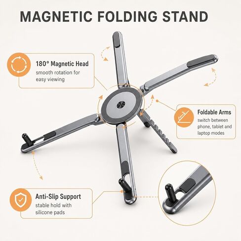 3 in 1 Magnetic Laptop Stand Foldable in Saudi Arabia