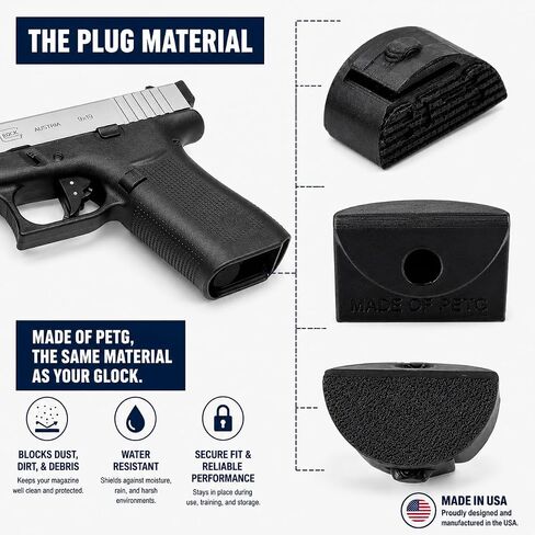Grip Frame Insert Plug Compatible with Glock GEN 1-3 | 17 18 19 22 23 24 31 32 34 35 38 | Rear Grip Cavity Cover Insert | Easy Snap-in Installation | Durable Dust & Water Protection | 2 Pack in Saudi Arabia