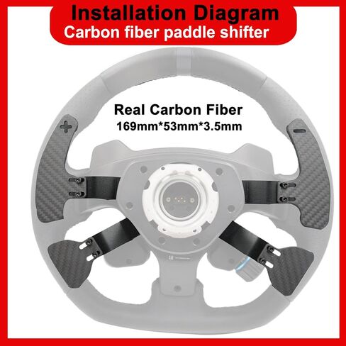 Obokidlyamor 4PCS Long Real Carbon Fiber Paddle Shifters For Logitech G PRO Racing Wheel;Racing Game Mod Modification Parts Accessories Direct Drive 11 Nm Force Base Steering Hub in Kuwait
