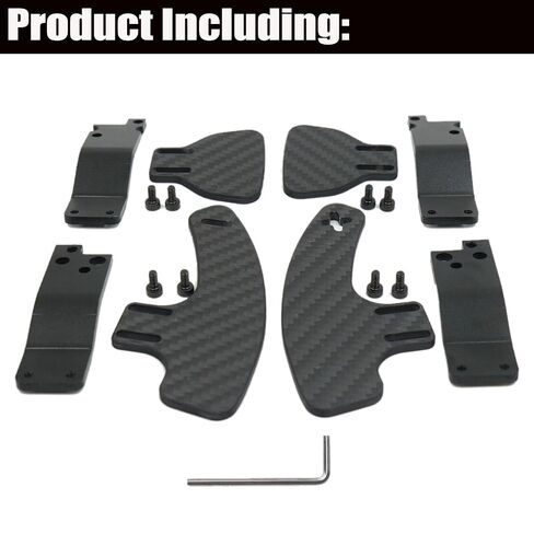 Obokidlyamor 4PCS Long Real Carbon Fiber Paddle Shifters For Logitech G PRO Racing Wheel;Racing Game Mod Modification Parts Accessories Direct Drive 11 Nm Force Base Steering Hub in Kuwait