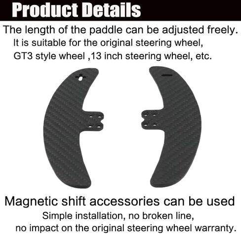 2PCS Carbon Fiber Paddle Shifter For Thrustmaster Evo Racing 32R Leather Wheel Add On;Racing Game Mod Modification Parts Accessories Compatible with Thrustmaster T818 EVO 32R Direct Drive Racing Wheel in Kuwait