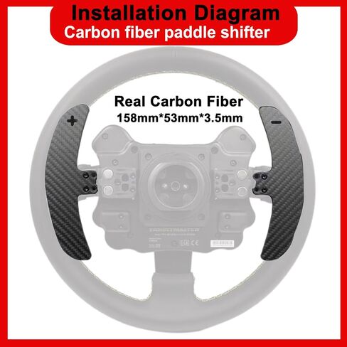 2PCS Carbon Fiber Paddle Shifter For Thrustmaster Evo Racing 32R Leather Wheel Add On;Racing Game Mod Modification Parts Accessories Compatible with Thrustmaster T818 EVO 32R Direct Drive Racing Wheel in Kuwait