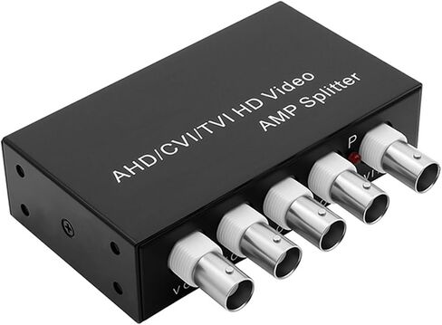Metal Housing 1 Input 4 Output Video Distributor Supports AHDs CVIs TVIs BNC Cameras Security Camera Splitter in Saudi Arabia