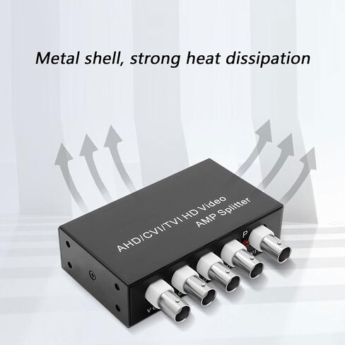 Metal Housing 1 Input 4 Output Video Distributor Supports AHDs CVIs TVIs BNC Cameras Security Camera Splitter in Saudi Arabia