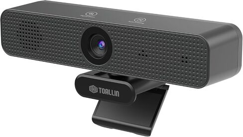 TOALLIN 3-in-1 4K Webcam with Microphones and Speaker, AI Auto Framing in Kuwait