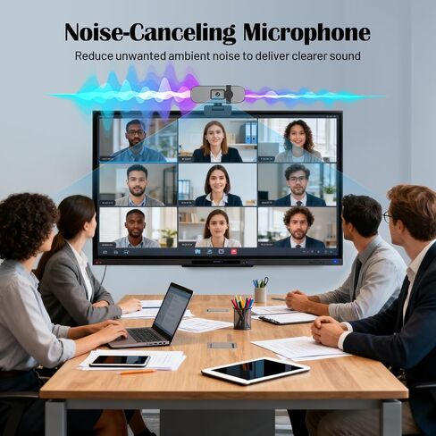 YQE 4K Webcam with Tripod, UHD Web Cam with Microphone, PDAF Autofocus Webcam with Remote Control, Privacy Cover, USB Type-A & A-to-C Adapter Computer Camera for Calling, Zoom/Teams/Facetime/Switch 2 in Kuwait