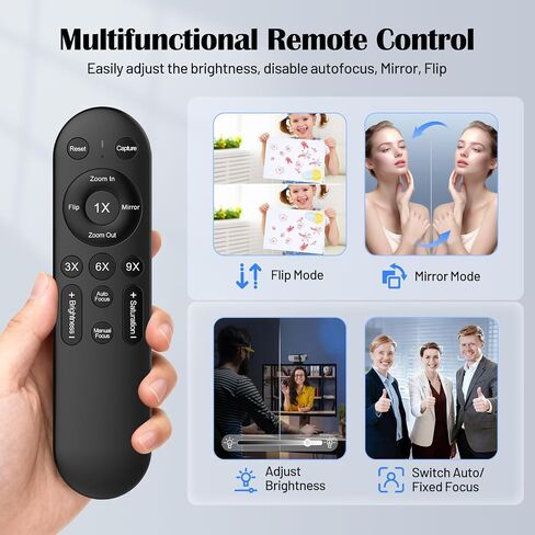 YQE 4K Webcam with Tripod, UHD Web Cam with Microphone, PDAF Autofocus Webcam with Remote Control, Privacy Cover, USB Type-A & A-to-C Adapter Computer Camera for Calling, Zoom/Teams/Facetime/Switch 2 in Kuwait