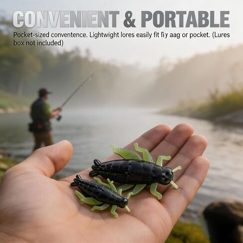 50Pcs Cricket Lures for Fishing, Soft Plastic Baits Rubber Crickets in Kuwait