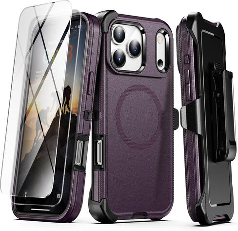 TUTUKII Magnetic for iPhone 17 Pro Case, Belt‑Clip Holster, Black in Saudi Arabia