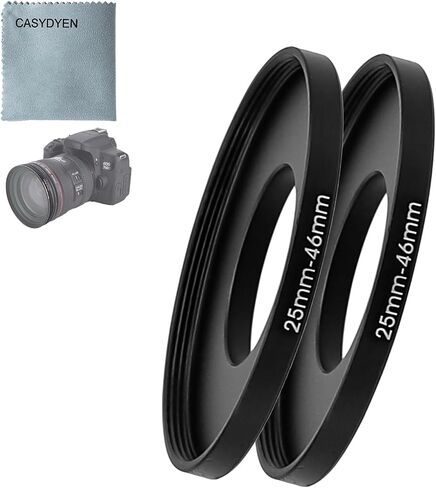 (2PCS) 25-37mm Step UP Filter Adapter Ring for 25mm Camera Lens and for 37mm Filters 25-28/37/46/52/58mm Step Up & Step Down Adapter Rings in Kuwait