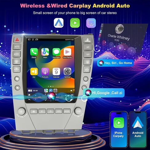 4+64G 5GWifi Upgrade Car Radio for Lexus ES240 ES300 ES330 ES350 2006-2012, 9.7inch Tesla Style Touchscreen Setreo, Wireless Carplay Android Auto Head Unit GPS Navigation FM Bluetooth Backup Camera in Kuwait