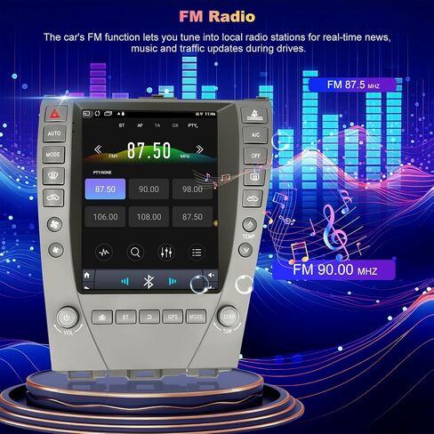 4+64G 5GWifi Upgrade Car Radio for Lexus ES240 ES300 ES330 ES350 2006-2012, 9.7inch Tesla Style Touchscreen Setreo, Wireless Carplay Android Auto Head Unit GPS Navigation FM Bluetooth Backup Camera in Kuwait