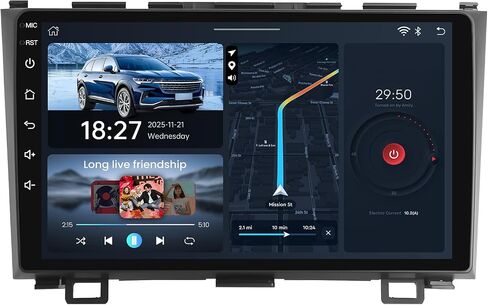 Car Radio for Honda CRV 2007-2011 MP5 9inch Touchscreen Bluetooth 5.0 Carplay Android Auto 1080P Backup Camera FM SWC GPS Mirror Link in Saudi Arabia