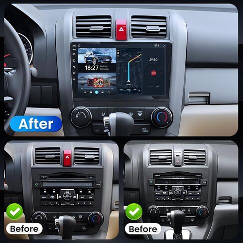 Car Radio for Honda CRV 2007-2011 MP5 9inch Touchscreen Bluetooth 5.0 Carplay Android Auto 1080P Backup Camera FM SWC GPS Mirror Link in Saudi Arabia