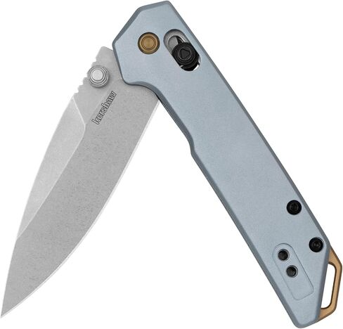 Kershaw Mini Iridium Folding Pocket Knife, 3 inch D2 Steel Blade, DuraLock, Aluminum Handle, Pocketclip in Kuwait