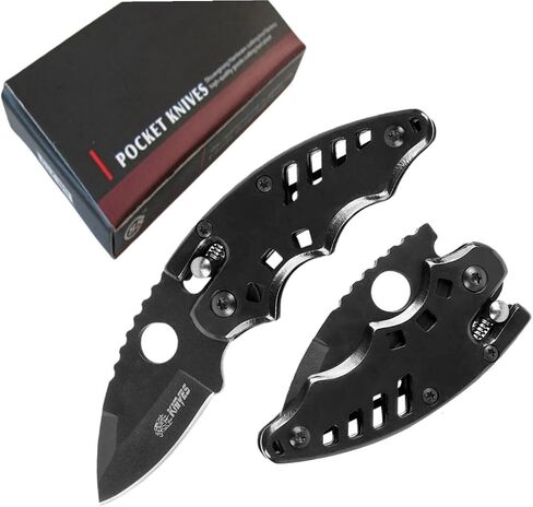 NUHUi Kids Pocket Knife Keychain Folding Knife Stainless Steel Blade Wood Handle Small Hand Tools Accessories Attachments Xmas Gift in Saudi Arabia
