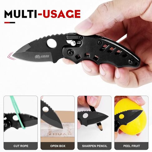 NUHUi Kids Pocket Knife Keychain Folding Knife Stainless Steel Blade Wood Handle Small Hand Tools Accessories Attachments Xmas Gift in Saudi Arabia