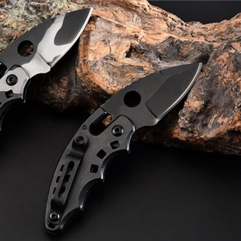 NUHUi Kids Pocket Knife Keychain Folding Knife Stainless Steel Blade Wood Handle Small Hand Tools Accessories Attachments Xmas Gift in Saudi Arabia